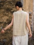 Linen Chinese Sleeveless Top Vintage Vest7.jpg