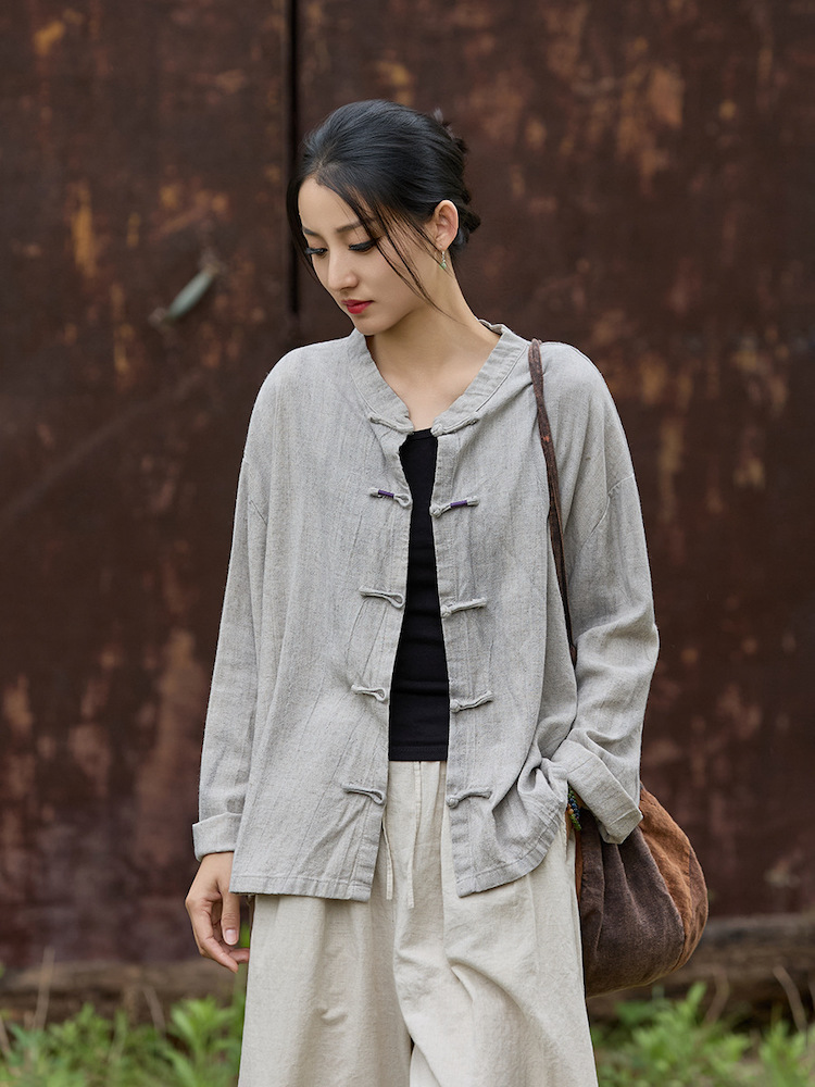 Linen Cotton Chinese Blouse Long Sleeve Shirt3.jpg Linen Cotton Chinese Blouse Long Sleeve Shirt3.jpg