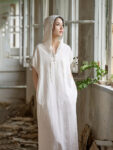 Linen Hooded Dress Loose Fit Maxi Dress4.jpg