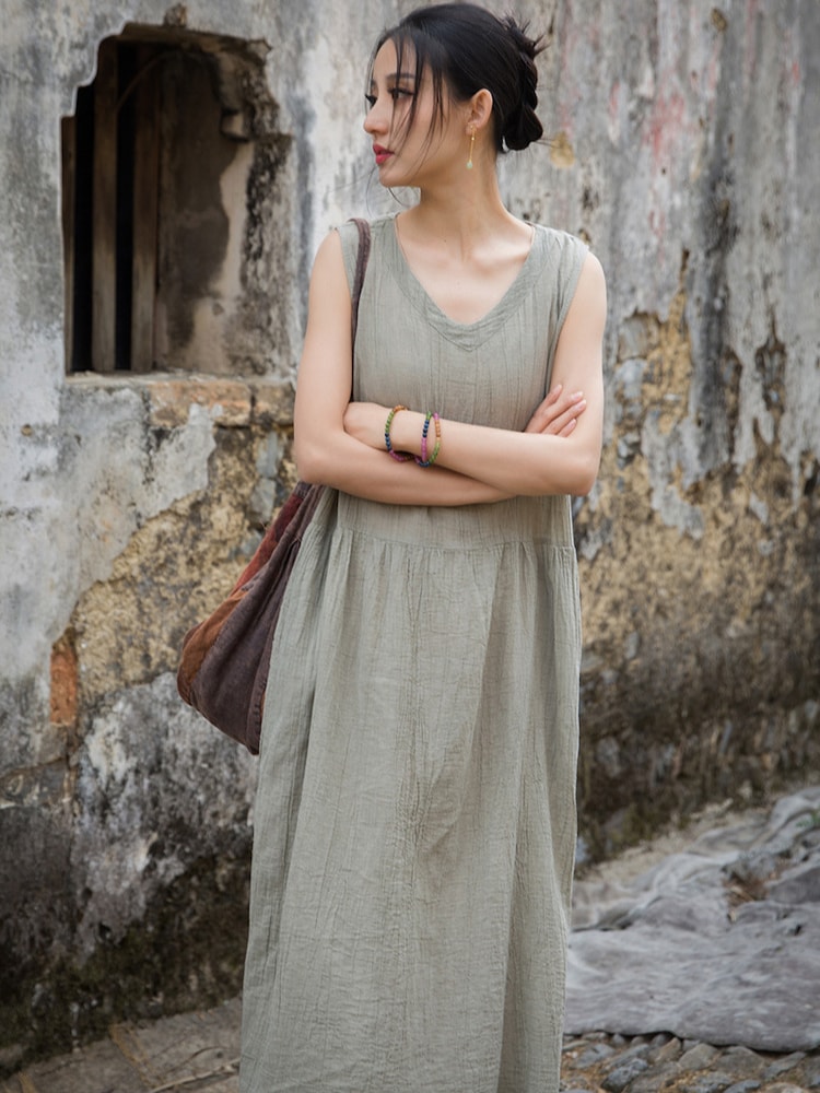 Linen Sleeveless Dress with Vintage Washed Look7.jpg Linen Sleeveless Dress with Vintage Washed Look7.jpg