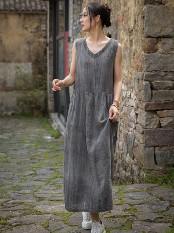 Linen Sleeveless Dress with Vintage Washed Look9.jpg