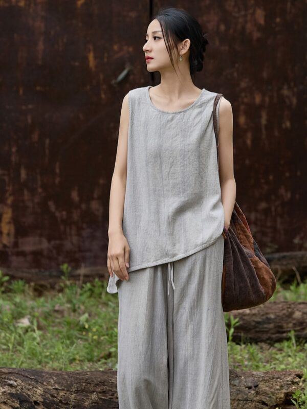 Linen Sleeveless Top Summer Tank Shirt5.jpg