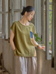 Linen T shirt Women Summer Loose Tee7.jpg