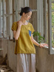 Linen T shirt Women Summer Loose Tee7.jpg