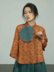 Linen Tang Suit Shirt Women Vintage Floral Blouse 3.jpg