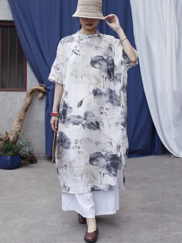 Long Summer Dresses Loose Ramie Qipao4.jpg