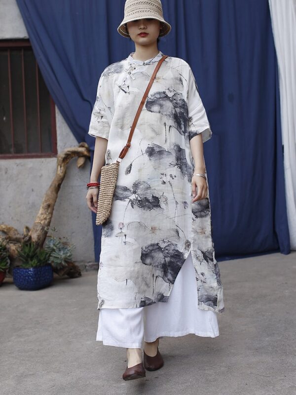Long Summer Dresses Loose Ramie Qipao5.jpg