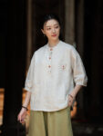 Loose Fit Linen Blouse Summer Casual Shirt2.jpg