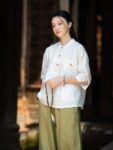 Loose Fit Linen Blouse Summer Casual Shirt2.jpg