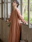 Loose Fit Plus Size Linen Dress for Summer3.jpg