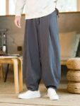 Loose Pants Mens Cotton and Linen Bloomers1.jpg
