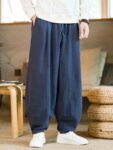 Loose Pants Mens Cotton and Linen Bloomers1.jpg