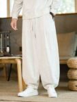 Loose Pants Mens Cotton and Linen Bloomers1.jpg
