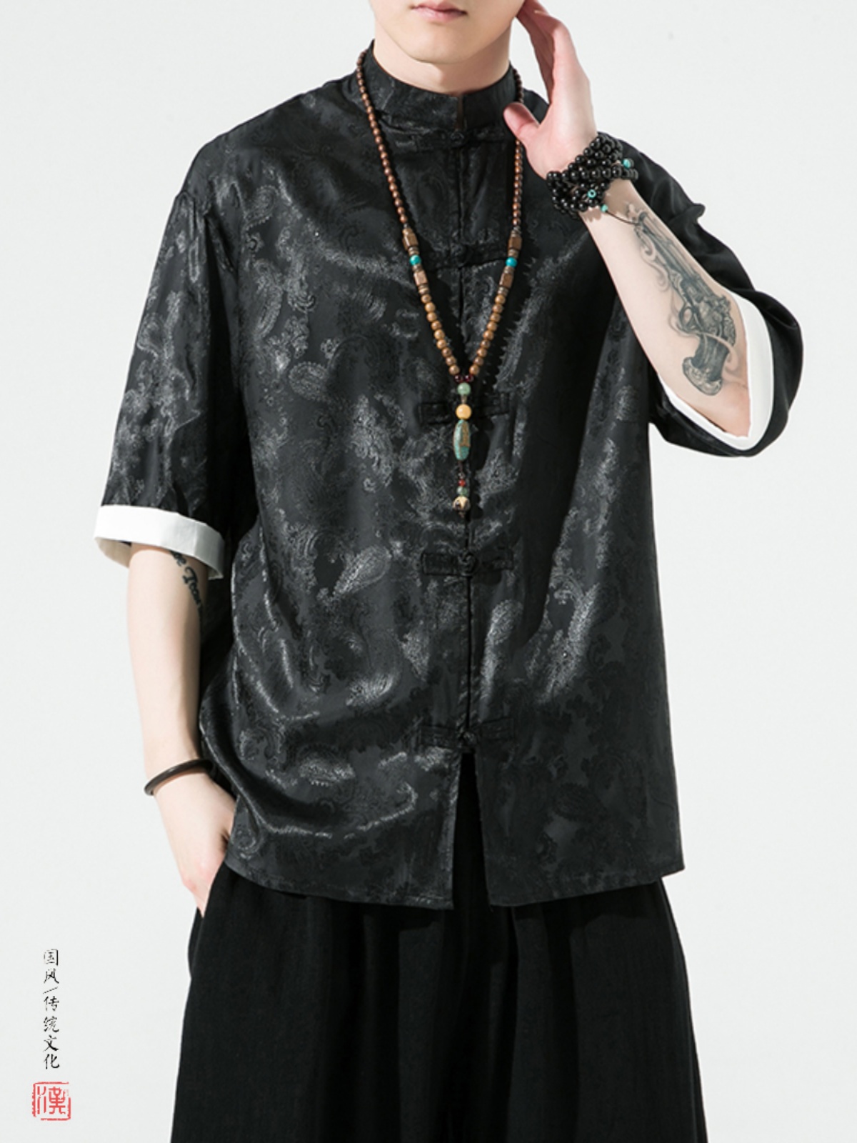 Loose Shirt for Men Ice Silk Tang Suit Top3.jpg Loose Shirt for Men Ice Silk Tang Suit Top3.jpg