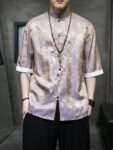 Loose Shirt for Men Ice Silk Tang Suit Top1.jpg