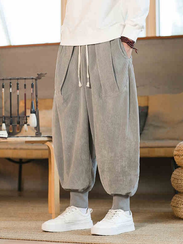 Loose Wide Leg Pants Retro Corduroy Harem Trousers3.jpg Loose Wide Leg Pants Retro Corduroy Harem Trousers3.jpg