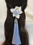 Lotus Hair Accessories Embroidered Tassel Hair Clip 5.jpg