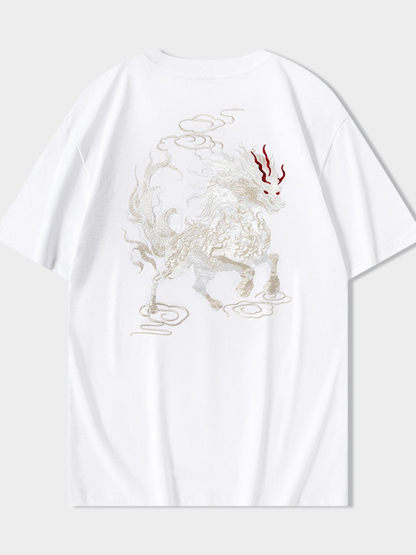 Men Kirin T Shirt Embroidered Cotton Tops3.jpg Men Kirin T Shirt Embroidered Cotton Tops3.jpg