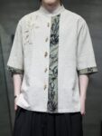 Mens Chinese Collar Shirt Embroidered Tang Suit Top1.jpg