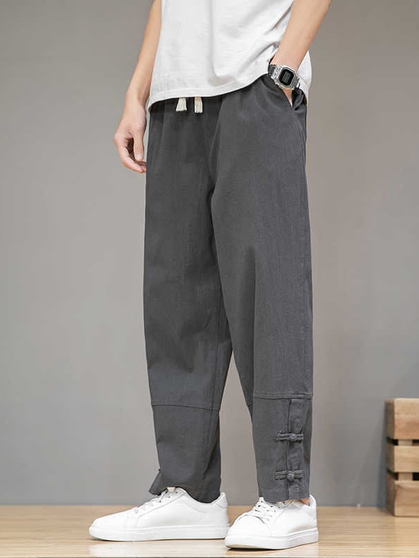 Mens Loose Cotton Pants Casual Harem Trousers1.jpg