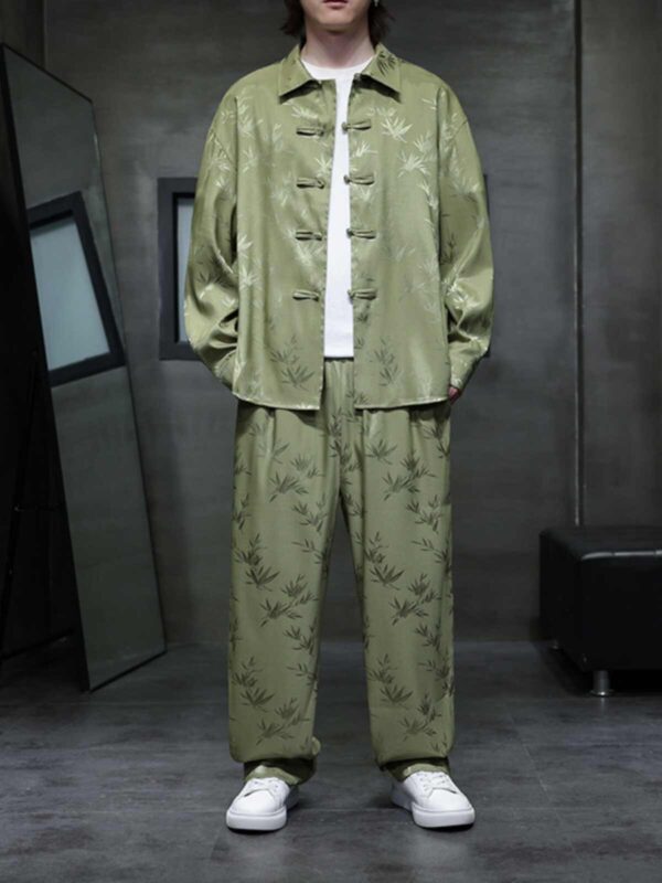 Mens Tangzhuang Clothing Ice Silk Long Sleeved Shirt Suit1.jpg