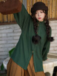 Modern Chinese Hanfu Knitted Stand Collar Blouse1.jpg