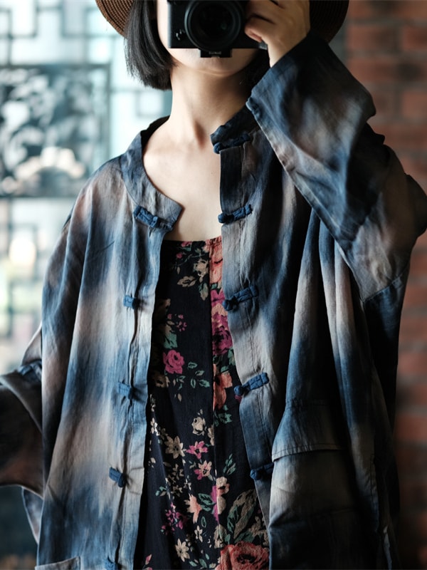 Oriental Ramie Shirt Vintage Loose Long Shirt1.jpg