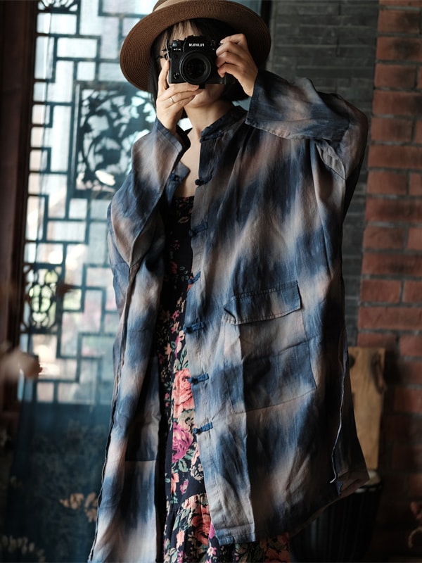 Oriental Ramie Shirt Vintage Loose Long Shirt2.jpg