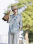 Oriental Style Summer Blouse in Linen 1.jpg