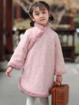Pink Winter Dress Coat Childrens Hanfu Dress 11.jpg
