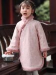 Pink Winter Dress Coat Childrens Hanfu Dress 11.jpg