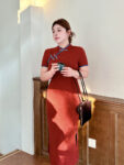 Plus Size Chinese Clothing Red Cheongsam Dress1.jpg