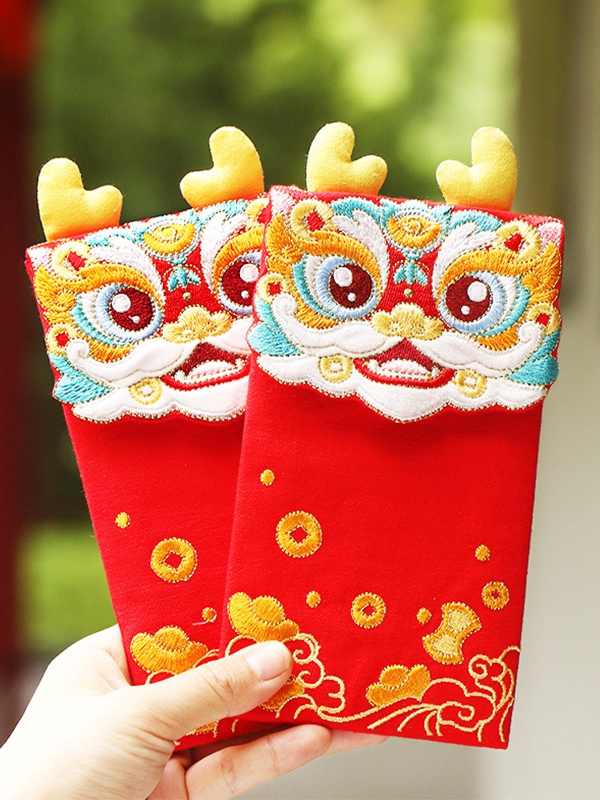 Red Chinese Envelopes Creative Embroidered Wedding Hongbao 1.jpg