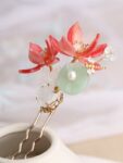 Red Lotus Hair Pin Handmade Hair Accessories 3.jpg
