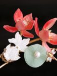 Red Lotus Hair Pin Handmade Hair Accessories 3.jpg