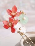 Red Lotus Hair Pin Handmade Hair Accessories 3.jpg