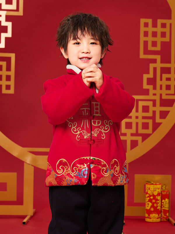 Red New Year Clothes Boys Tang Suit Coat2.jpg