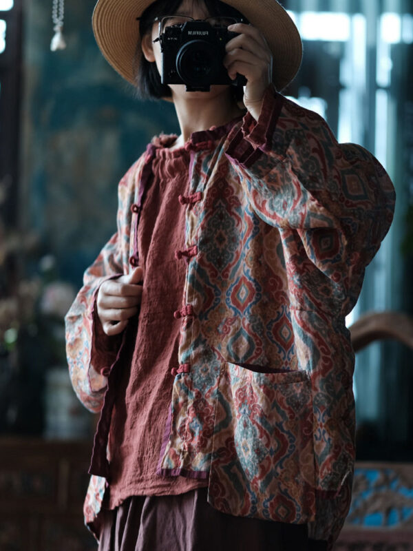 Retro Linen Outerwear Loose Fit Cardigan Shirt 3.jpg
