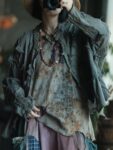 Retro Linen Tang Suit Shirt loose fit Top2.jpg