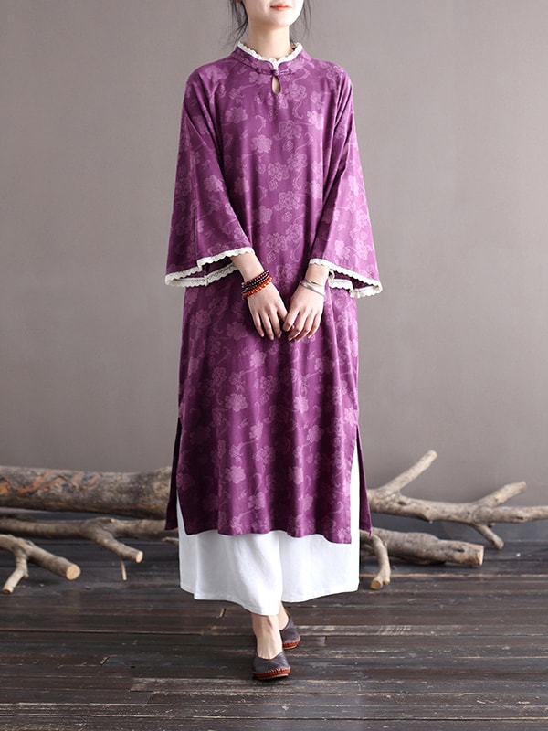Retro Loose Long Dresses Chinese Vintage Qipao1.jpg
