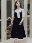 Splicing Short Sleeve Dresses 1.jpg