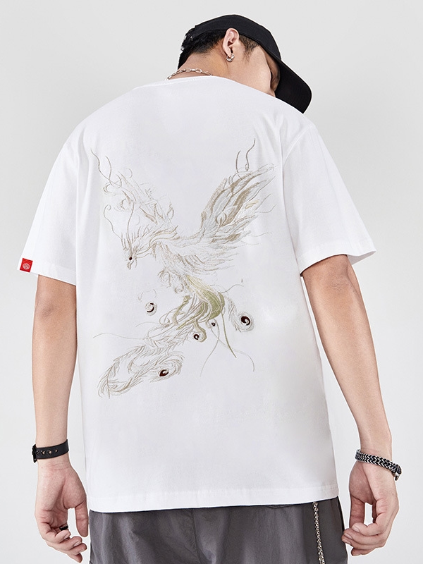 T Shirt Phoenix Mens Cotton Loose Shirt2.jpg
