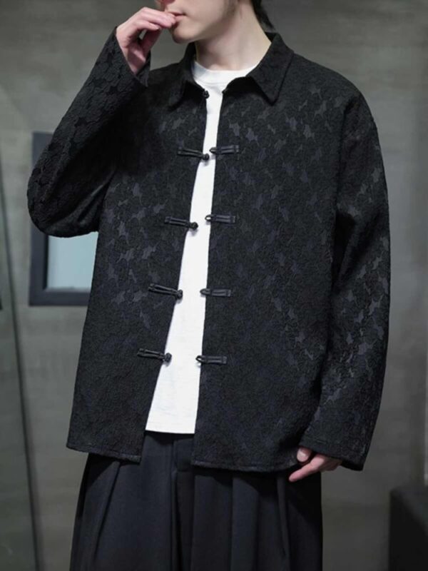 Tangzhuang Shirt Men Long Sleeved Jacquard Jacket1.jpg