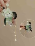 Traditional Chinese Lotus Hair Clip Claw with Tassel6.jpg