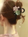 Traditional Chinese Lotus Hair Clip Claw with Tassel6.jpg