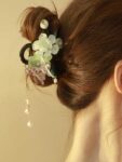 Traditional Chinese Lotus Hair Clip Claw with Tassel6.jpg