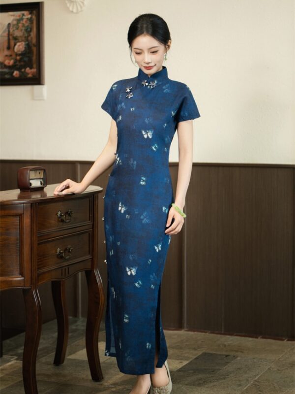 Traditional Qipao Retro Long Tencel Linen Dress3.jpg
