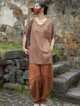 Vintage Dyed Loose Fit Zen Style Top for Women1.jpg