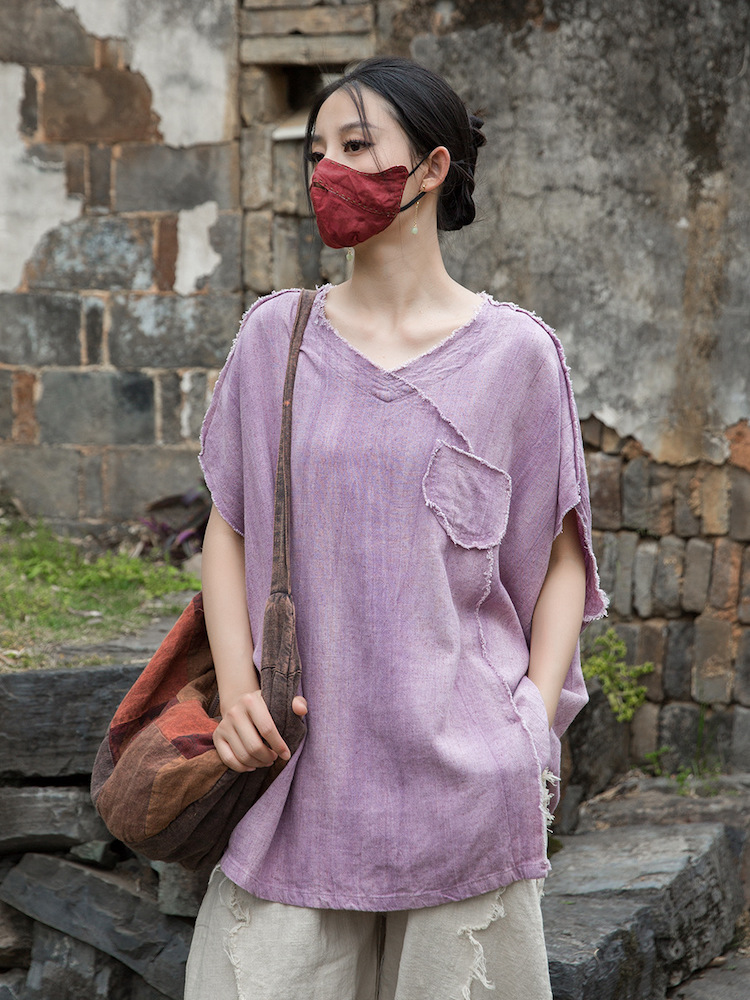 Vintage Dyed Loose Fit Zen Style Top for Women6.jpg Vintage Dyed Loose Fit Zen Style Top for Women6.jpg