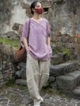 Vintage Dyed Loose Fit Zen Style Top for Women1.jpg